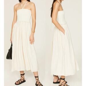 Tanya Taylor Cream Midi Dress